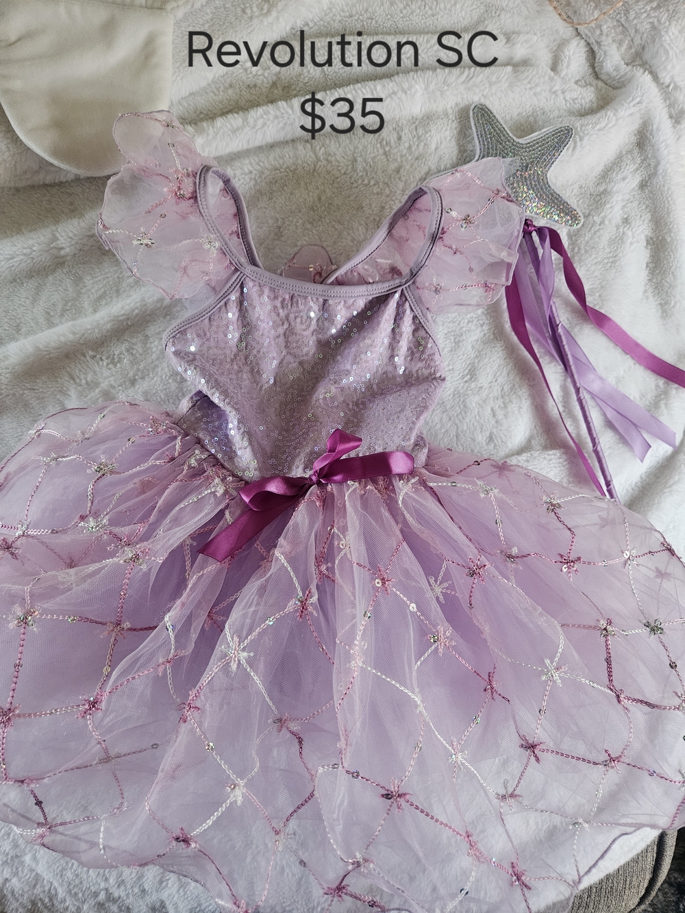 Revolution Lilac and Pink Fairy Dress-Up Costume with Star Wand